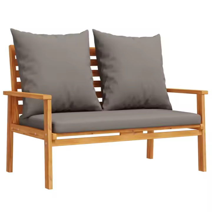 Banco sofá de Jardín con los amortiguadores Madera maciza de Acacia 120 cm - 1