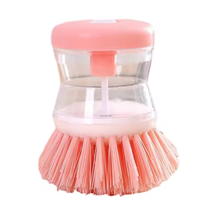 Cepillo De Limpieza Para Cocina Con Dispensador De Detergente Cepillo Redondo En Forma De Hongo Para Lavado De Platos - 1