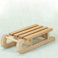 Mini Esquife De Simulación No Tóxico 1/12 Modelo De Madera Decoración Para El Hogar Accesorios Para Casa De Muñecas Ornamento De Esquife De Nieve Odoríless - details 0