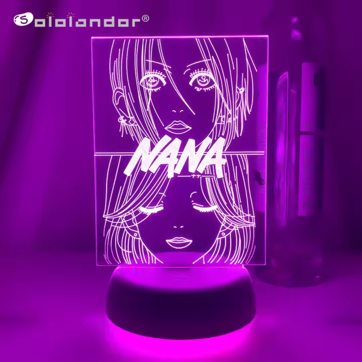 Lámpara De Noche LED 3D Anime Nana Para Decoración De Habitación Infantil Iluminación De Mesa Regalo De Manga Iluminación De Ambiente - 1