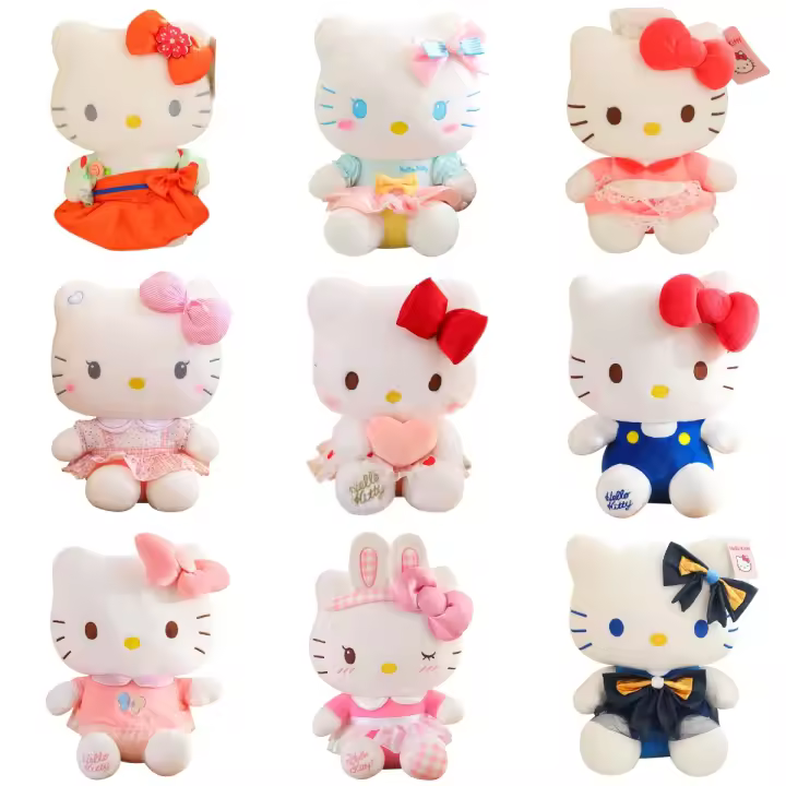 Muñeco De Peluche Sanrio Hello Kitty 20cm Kuromi My Melody Juguete Suave Regalo De Cumpleaños Para Niña Relleno De Algodón PP - 1