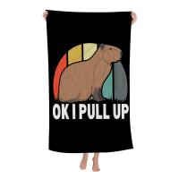 Toalla De Playa Microfibra Animal Capybara Secado Rápido Toalla De Piscina Para Viajes Yoga Absorbente Suave Y Skin-friendly Tamaño 76x182 Cm - details 1