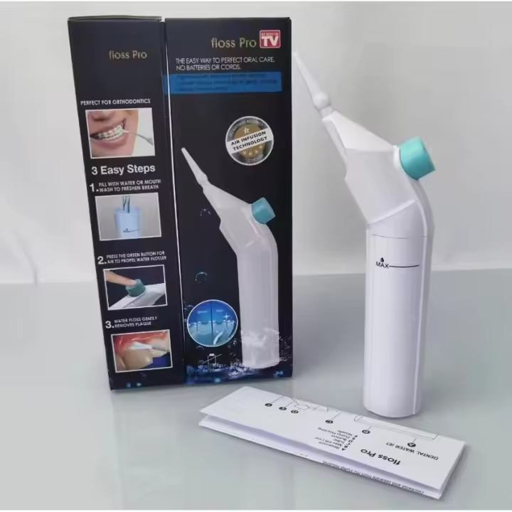 Removedor Manual de cálculos de amígdalas con hilo dental de Agua, no requiere catería, Diseño Curvo para lipieza Bucal - 1