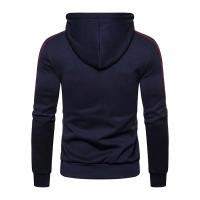 Chaqueta De Moda Para Hombres Con Capucha Cierre De Cremallera Manga Larga Sudadera De Fleece Casual Deportiva Talla Grande Negro Blanco - details 4