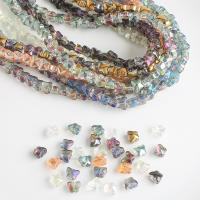 50 Pcs Pendientes De Mariposa De Cristal De Vidrio Pintado En Color 8mm Para Creación De Joyería Pulseras Accesorios DIY - details 0