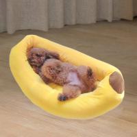 Cama Para Perro En Forma De Plátano Almohadilla Suave Y Transpirable Para Pequeños Y Medianos Perros Nido De Mascota De Terciopelo - details 2