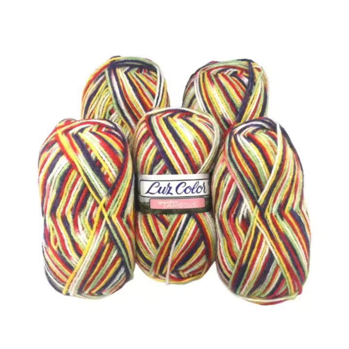 Lote de 5 Unidades Tamesis Mezcla Lana Virgen para Tejer 100g - Agujas de Punto 5-6 y Ganchillo 6 LANAS LUZ COLOR - 1