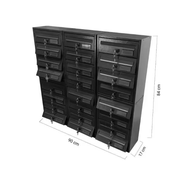 Buzón de condo para exterior 24 cm 90X17X84h o 180X17X42h - 1
