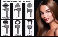 Secador de Pelo Profesional Ionico 1600W, Secador De Pelo Supersónico, Color Metal Y Fucsia, Hair Dryer, Con 6 Accesorios, Boquilla Alisadora, Flyaway, Difusor, Boquilla aire suave, Boquilla suave, Soporte Pared, Múltiples Modos. - details 6