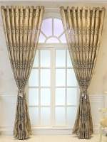 Cortinas Perforadas European Curry Ocho Ondas Para Sala De Estar Y Dormitorio Blackout Decorativas Instalación En Techo - details 4