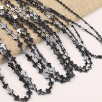Cuerda De 1 Pie De Piedras De Hierro Negro Con Cruz Natural Para Creación De Joyas DIY Pulsera Collar Accesorios Tamaños Variados 4/6/8/10/14mm - details 4