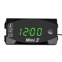 Medidor De Voltaje Digital Para Motocicleta 6V-30V 3 En 1 Reloj Y Termómetro Tester De Batería Medidor De Tiempo - details 8