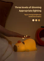 Lámpara De Noche De Silicona Capibara Para Niños Luz De Dormitorio Recargable Por USB Decoración Animal Táctil Para El Lecho - details 33