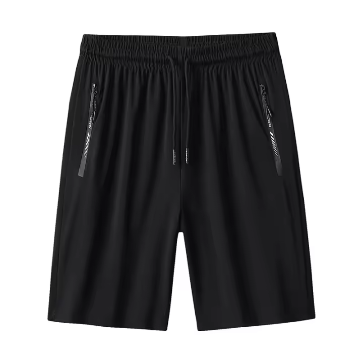Shorts De Running Para Hombre Pantalones Cinco Puntos De Seda Helada Talla Grande Disponible En Tamaños 5XL-9XL - 1