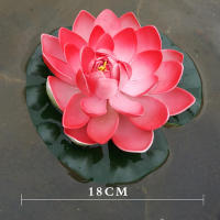 Ornamento De Loto Artificial Para Acuario Y Jardín Plantas Flotantes De Loto Coloridas 10/18cm Decoración De Paisaje Acuático - details 0