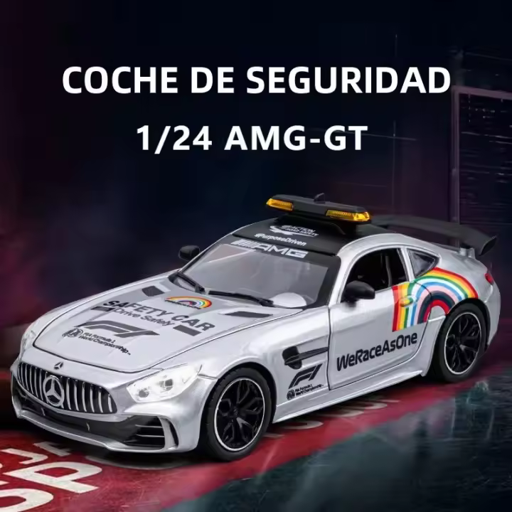 Mercedes-Benz AMG GT F1 Carrera De Seguridad Modelo De Coche De Aleación 1:24 Con Sonido Y Luz Juguete Retroalimentado Para Niños Coleccionable Decoración Regalo - 1