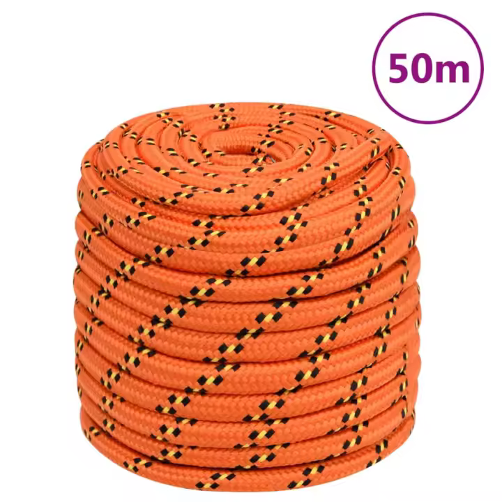vidaXL Cuerda de barco polipropileno 16 mm 50 m cuerda Color orange,  Negro y rojo, y mas - 1