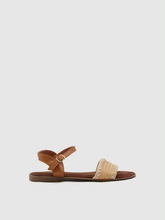 Sandalias de pala de rafia con detalles de hilo INSIDE - 1