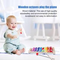 Xilofón Educativo De 8 Escalas Para Niños Instrumento De Percusión Profesional De Madera Para Principiantes Y Bandas Regalo De Cumpleaños - details 2