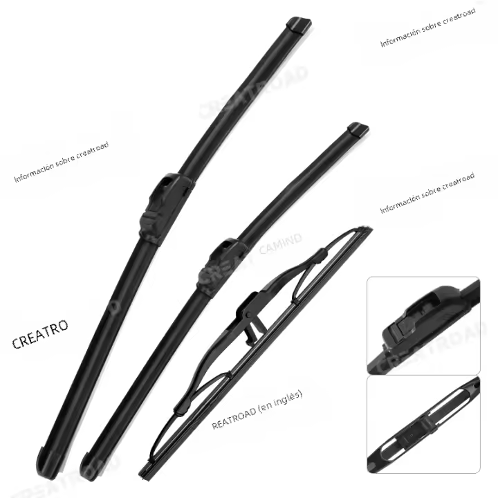 Kit De Limpiaparabrisas Delantero Y Trasero Para Hyundai Getz 2002-2009 Cepillos De Ventanilla De Alta Calidad ABS Semi-Rígido - 1
