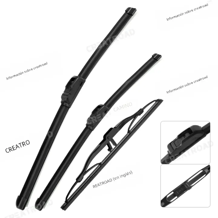 Kit De Limpiaparabrisas Delantero Y Trasero Para Hyundai Getz 2002-2009 Cepillos De Ventanilla De Alta Calidad ABS Semi-Rígido - 1