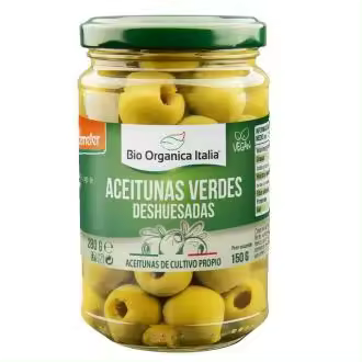 ACEITUNA VERDE deshuesada 280 gr BIO - 1