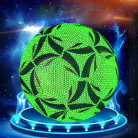 1 Pc Balón De Fútbol LED Reflectante Para Entrenamiento Adultos Material PVC Luminoso Y Fluorescente Sin Inflar - details 6