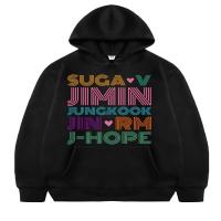 Sudadera De Punto Casual Para Hombre Con Capucha Estampada Y Bloque De Colores Nueva Moda 2024 Sin Capuchón Estilo Americano - details 1