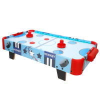 COLORBABY Mesa Air hockey niños, para 2 jugadores, con marcadores, fabricada de madera resistente, juegos de mesa, juego discos aire, recomendado a partir de 6 años - details 1