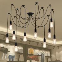 Lámpara Colgante Industrial Retro Para Restaurante Ropa Y Hogar Con Multiple Cabezas Estilo Araña Para Sala De Estar Y Dormitorio - details 4