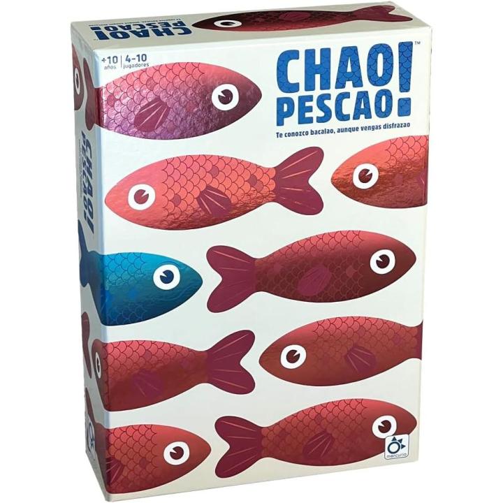 Mercurio - Chao Pescao! | Juego de Preguntas y Respuestas Falsas |Incluye 100 Cartas de Preguntas a Doble Cara, 8 Fichas de Puntos y 1 Dispensador de Cartas| para 3 a 6 Jugadores (BP0011)