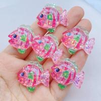 10Pcs Encantadores Resina Cartoon Pulpo Calamar Estrella De Mar Pez Serie Partes Planas Para Adornos De Cabello Accesorios - details 6