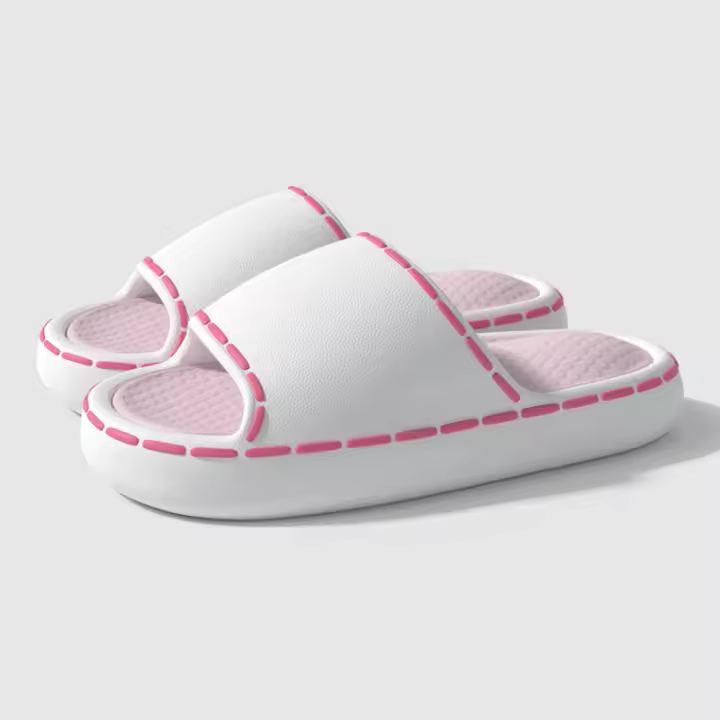 Pantuflas desmontables anti-escalofríos para mujer en verano, nuevas sandalias de pareja sencillas antideslizantes de fondo suave para el baño y el hogar - 1
