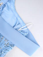 Vestido De Cocktail Para Mujer Lujoso Con Bordado De Lentejuelas Y Hombro Desnudo Midi Vestido Elegante Y Brillante Para Fiesta Eventos Formales - details 6