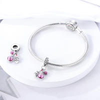 Perlas De Perfume Para Mujer Plata Esmaltada Colgante De Zapatos Altos Y Lápiz Labial Para Pulsera DIY Joyería - details 96