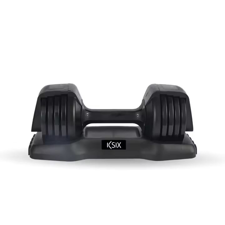Mancuerna ajustable 11 kg KSIX, Acero Q235, 8 discos incluidos, Agarre ergonómico, Diseño compacto - 1