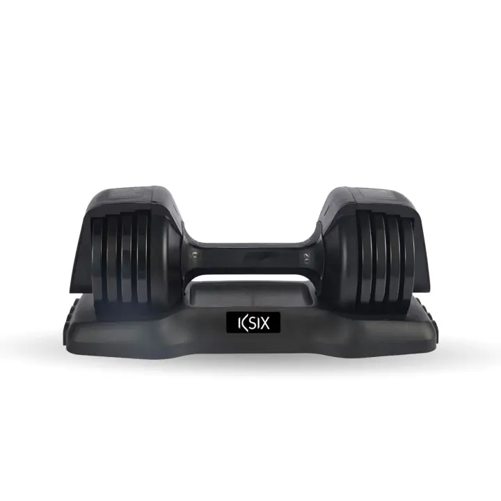 Mancuerna ajustable 11 kg KSIX, Acero Q235, 8 discos incluidos, Agarre ergonómico, Diseño compacto - 1