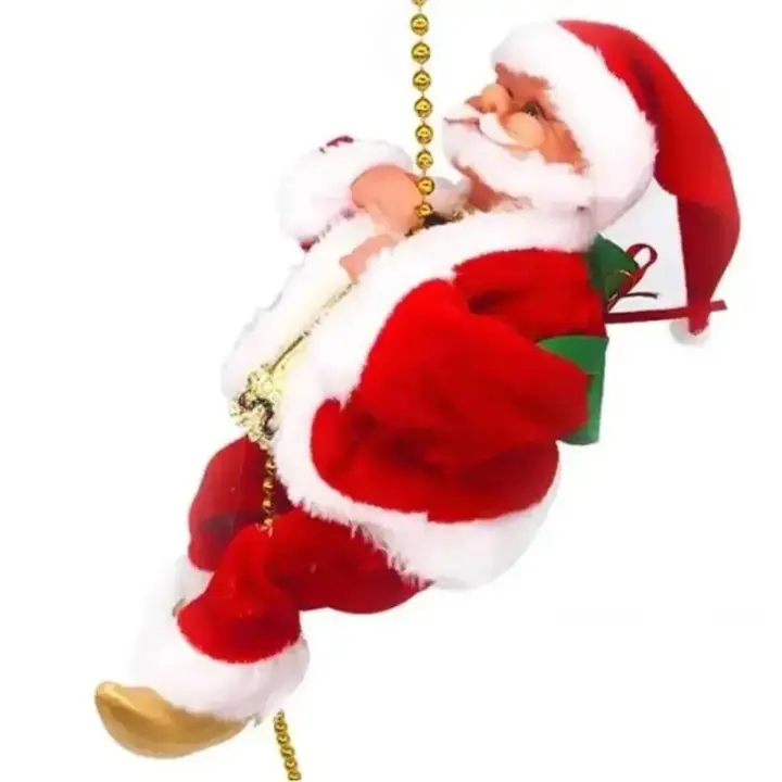 Juguete Musical De Santa Claus Electrónica Subiendo Escalera Para Árbol De Navidad Decoración Para El Hogar Regalos Para Niños Y Niñas - 1
