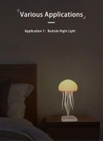 Lámpara De Mesa Recargable LED En Forma De Medusa Con Luz Nocturna RGB Gradiente Control Por Voz Para El Hogar Y Decoración - details 5