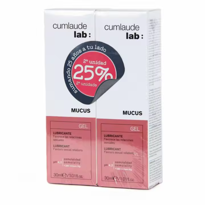 Cumlaude Lab Mucus Gel Lubricante Duplo 2x30ml  Favorece las Relaciones Sexuales  Zona Íntima Suave e Hidratada - 1