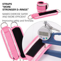 Cinturón De Apoyo Para Tobillo Fitness Con Fluorescencia Y D-Ring Ajustable Manguito De Seguridad Con Hebilla Para Ejercicios De Piernas Y Abductores De Leguas - details 2
