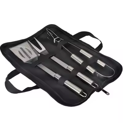 Juego De Herramientas De Barbacoa Y Horno De Acero Inoxidable Con Bolsa De Almacenamiento Portátil Para Uso Al Aire Libre Fácil De Limpieza - 1