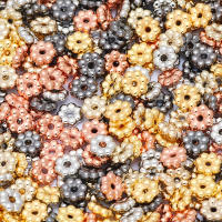 Lote De 200 Piezas De Cuentas De Encaje CCB 6mm Platinadas Redondas Y De Engranaje Para Fabricación De Joyas Pulseras Collares Accesorios DIY - details 1