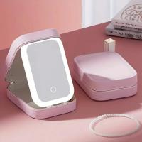 Caja De Maquillaje Portátil Con Espejo LED Y Gran Capacidad Bolsa De Cosméticos Con Almacenamiento Para Accesorios De Maquillaje - details 3
