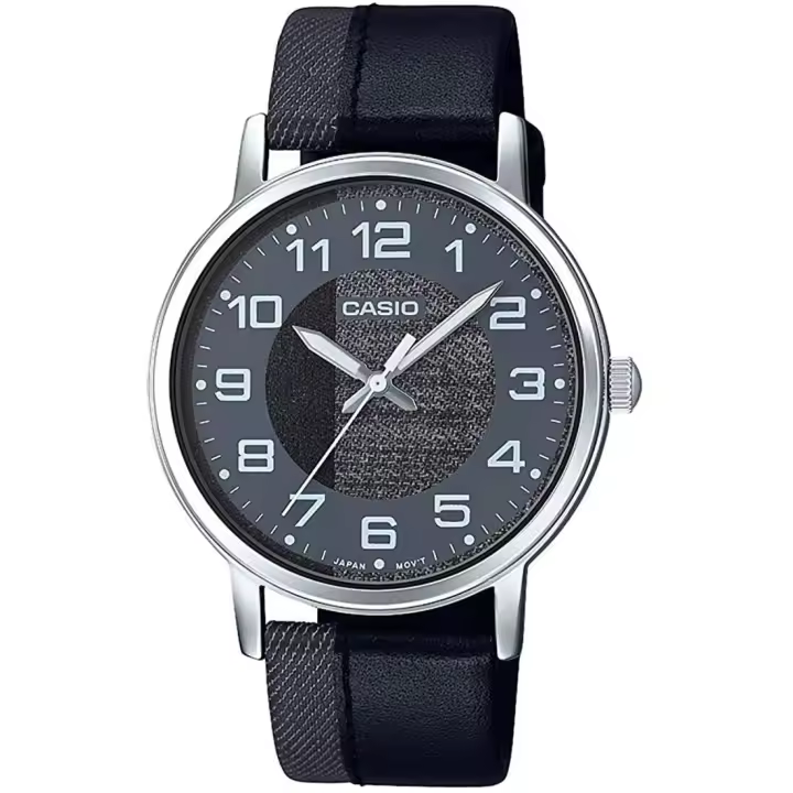 Reloj Casio analogico diseño jeans MTP-E159l-1BD correa jeans - 1