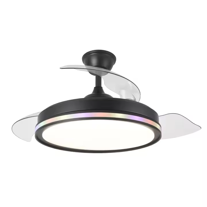 DUPI  Ventilador de Techo LED con Aspas Retráctiles Cosmos – Silencioso, Aspas Ocultas Transparentes, Mando a Distancia - 1