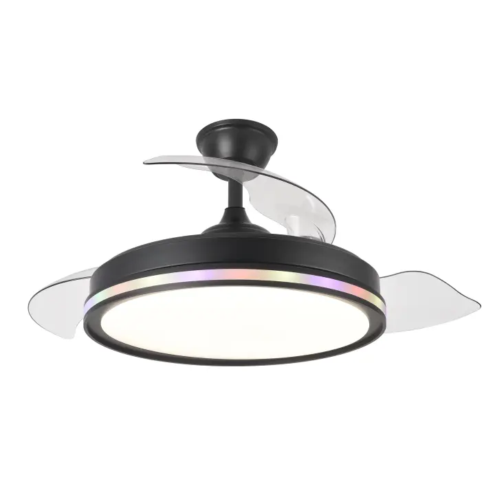 DUPI  Ventilador de Techo LED con Aspas Retráctiles Cosmos – Silencioso, Aspas Ocultas Transparentes, Mando a Distancia - 1