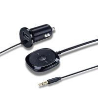 Bluetooth Kit de coche, Bluetooth receptor, Adaptador de audio Manos libres Bluetooth, Micrófono incorporado, clip de ventilación de Aire, Cargador de coche USB 2.1A - details 0
