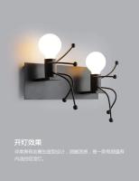Lámpara De Pared Creativa Y Moderna Con Muñecos Nórdica De Metal Para Iluminación De Dormitorio Y Sala De Niños Y Bebés - details 14