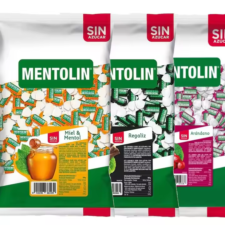 MENTOLIN PACK 3 Kg caramelos sin azúcar duros Miel Mentol & Regaliz & Arandano - 1